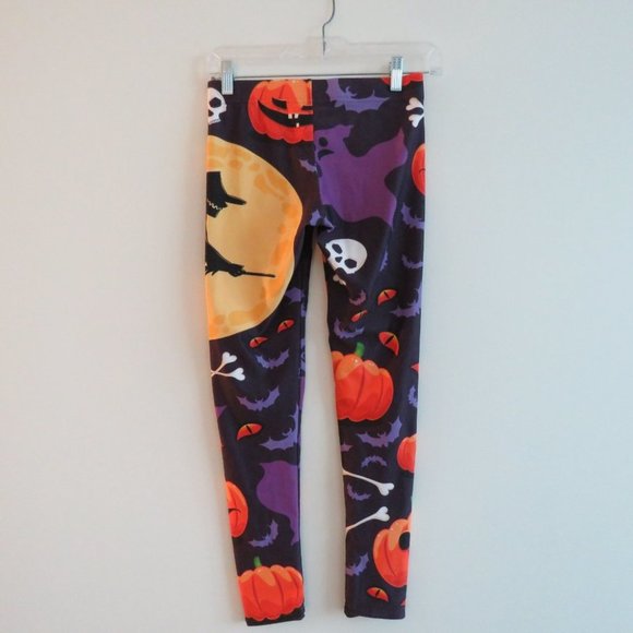 FIERCEPULSE Halloween Witch Leggings Pumpkin Goth Punk Alt Cosplay - Size S - Picture 9 of 14